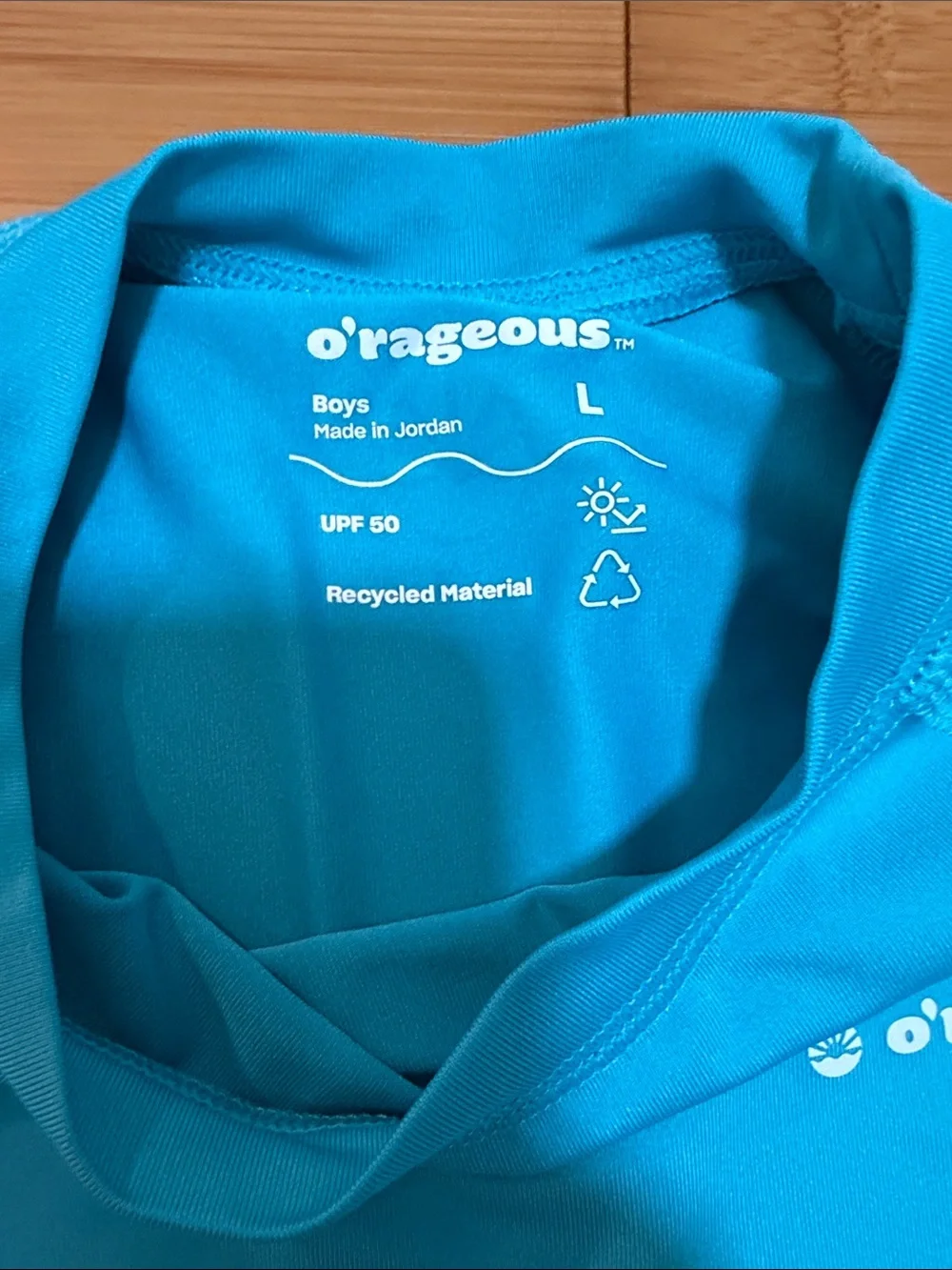 O'rageous Kids Short Sleeve Performance Tee - Teal Size Large